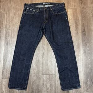 GAP 1969 Rinsed Selvage Denim Jeans Standard Taper 38x30 Dark